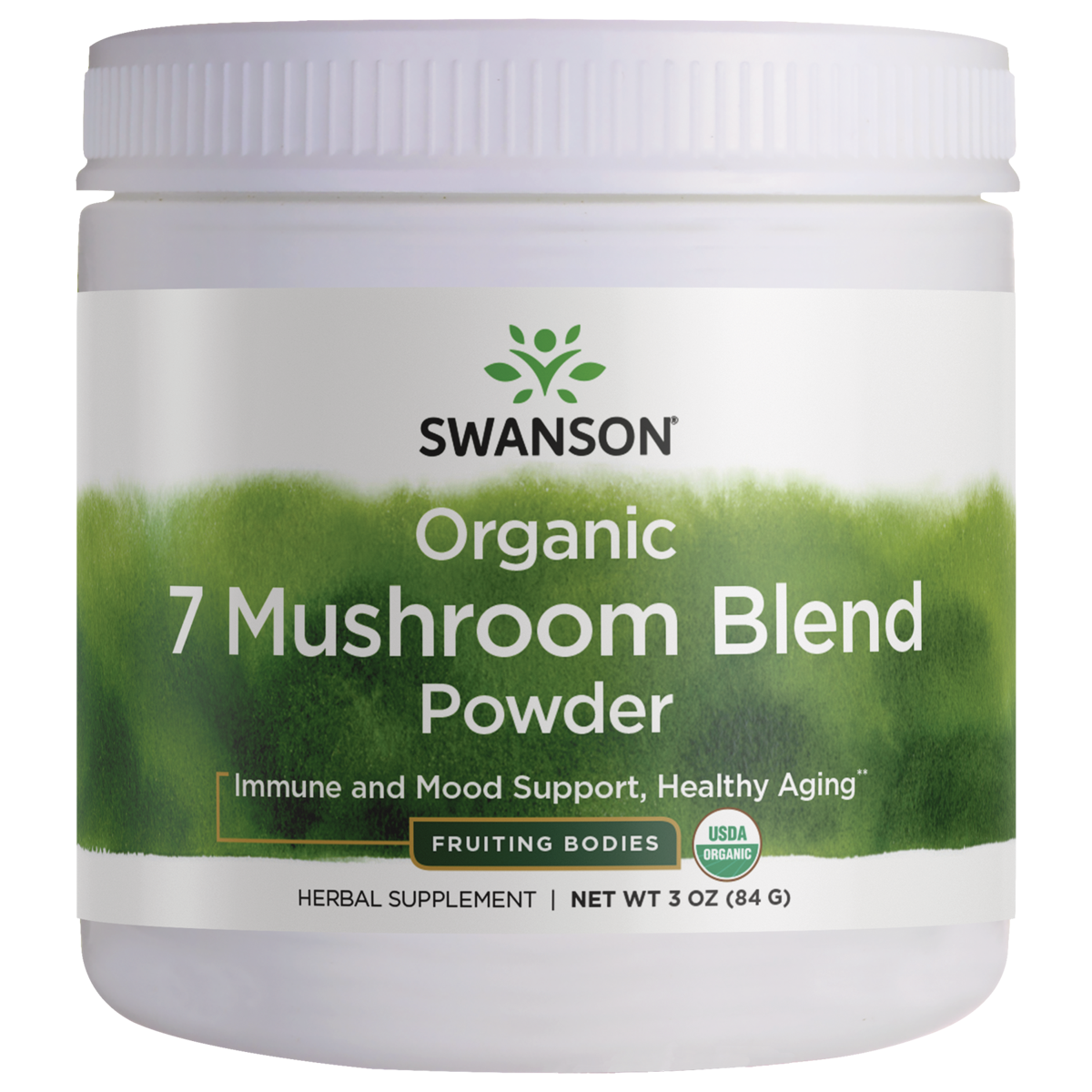 Swanson 7 Mushroom Blend Powder Organic 85g
