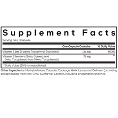 Codeage Liposomal Vitamin E+ Antioxidant & Immune Support 90 Capsules