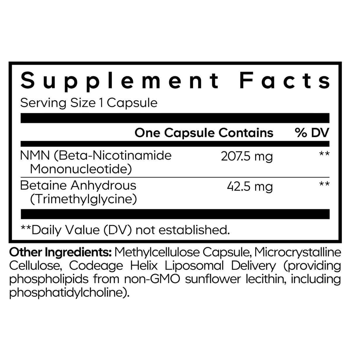Codeage Liposomal NMN Boosts Energy NAD Plus Precursor