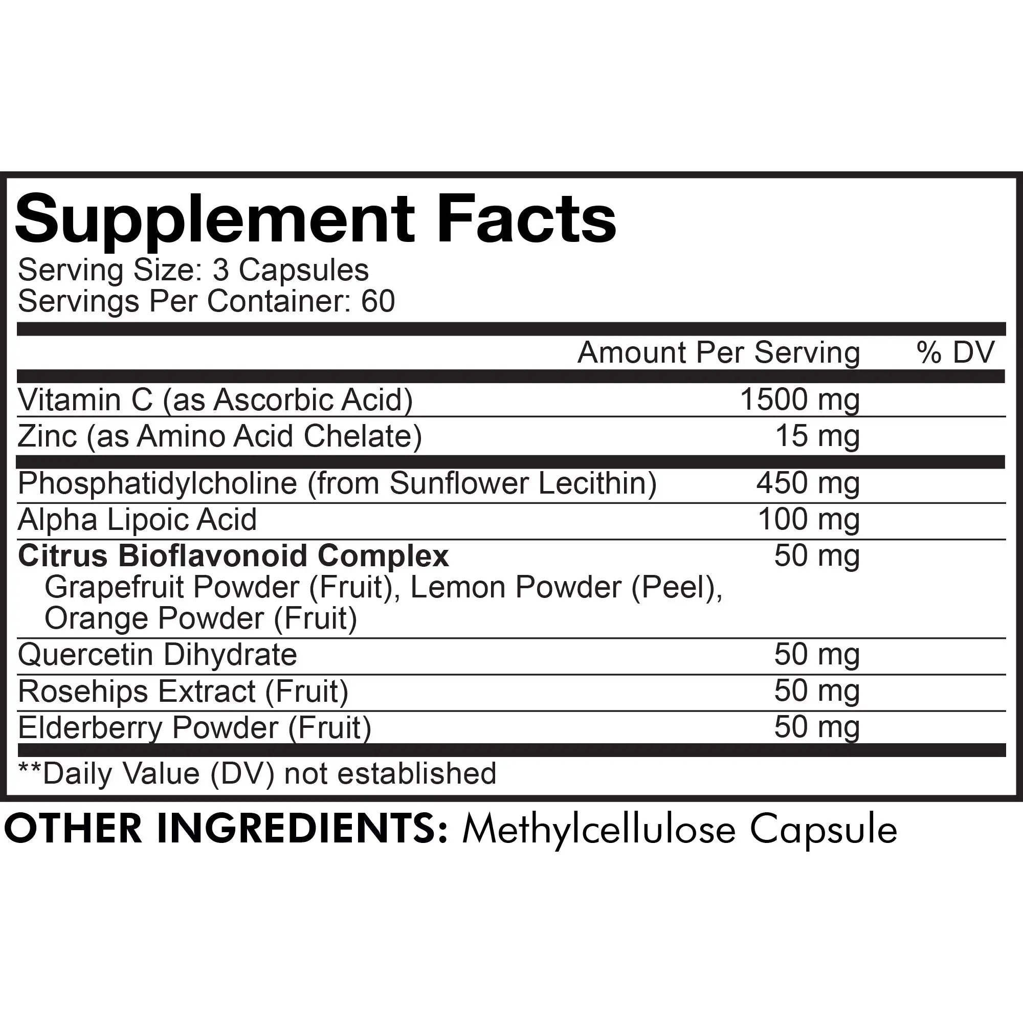 Codeage Liposomal Vitamin C Immune Support Vitamin C 180 Capsules