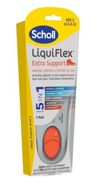 Scholl LiquiFlex Extra Support Insole Small gelactiv,INSOLES,issues,leading podiatrists,LiquiFlex Insoles,LiquiFlex Small,Memory foam