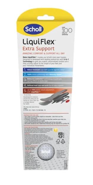 Scholl LiquiFlex Extra Support Insole Small gelactiv,INSOLES,issues,leading podiatrists,LiquiFlex Insoles,LiquiFlex Small,Memory foam