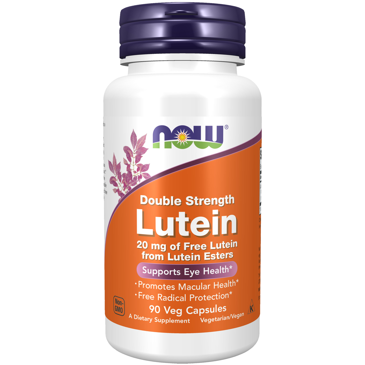 NOW Lutein 20mg Double Strength 90 Veg Capsules