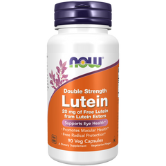 NOW Lutein 20mg Double Strength 90 Veg Capsules