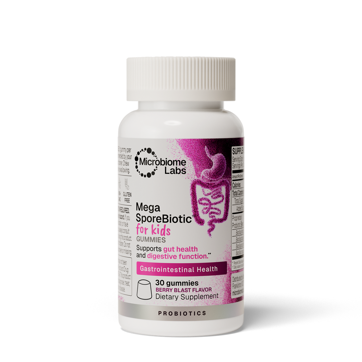Microbiome Labs MegaSporeBiotic Gummies for Kids Berry Blast 30 Gummies