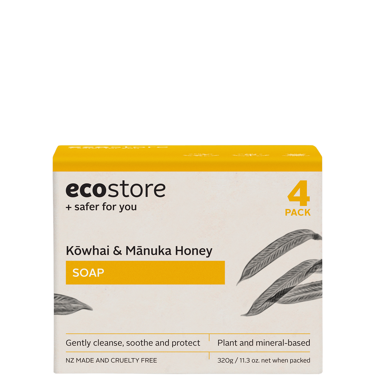 Ecostore Kowhai & Manuka Honey Soap 4 Pack 320g