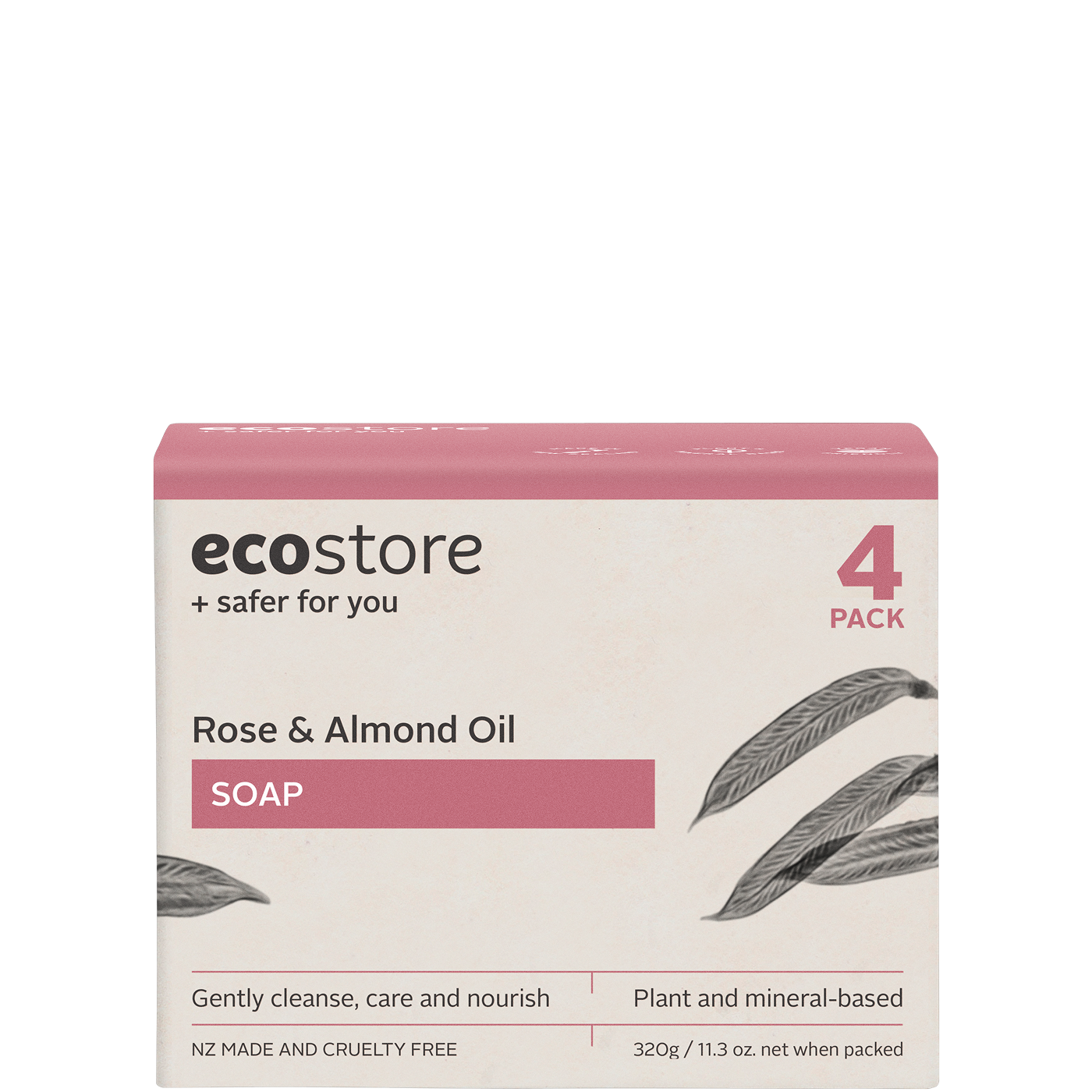 Ecostore Rose And Almond Oil Soap 4 Pack 320g