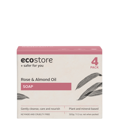Ecostore Rose And Almond Oil Soap 4 Pack 320g