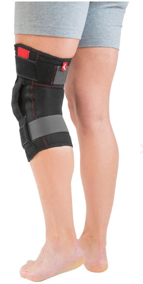 Mueller Triaxial Hinged Knee Support 360˚ straps,and protect knee cap,cushion,help stabilize,Hinged Knee Brace,hyperextension of the knee.,injured,issues,knee’s natural movement,medio-lateral movement,or arthritic joints.,secure comfort,support to weak,tr