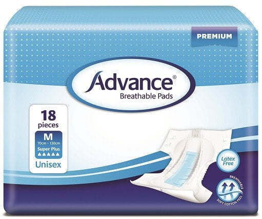 Advance® Breathable Pads anatomically shaped,Breathable Pads,comfort,fast and even absorption,issues,skin dry,super absorbent polymers