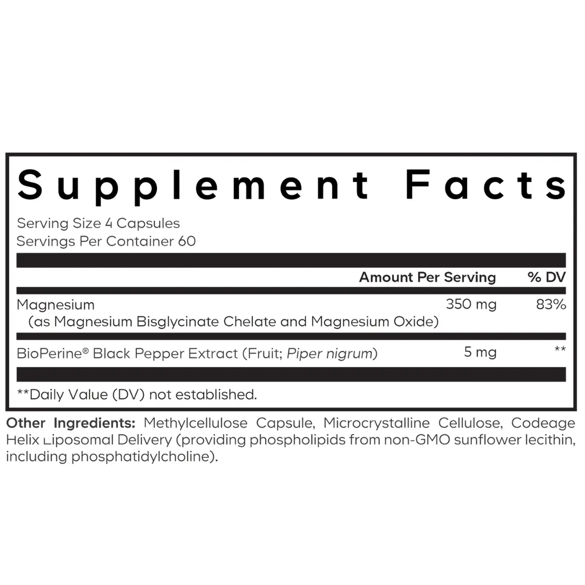 Codeage Liposomal Magnesium Glycinate Absorption Capsules (240 Count)