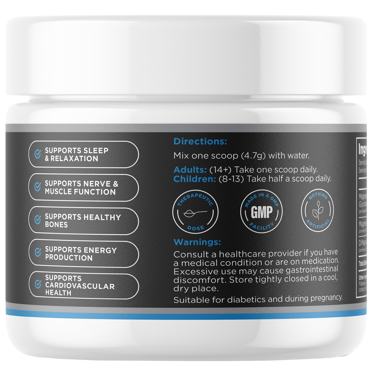 Biosphere Magnesium powder 141g, Lemon Lime Flavour