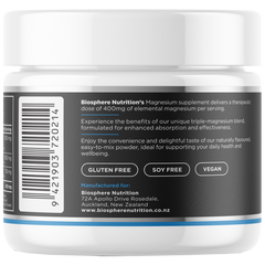 Biosphere Magnesium powder 141g, Mango Pineapple Flavour