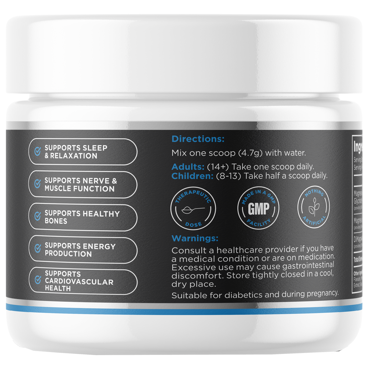 Biosphere Magnesium powder 141g, Mango Pineapple Flavour