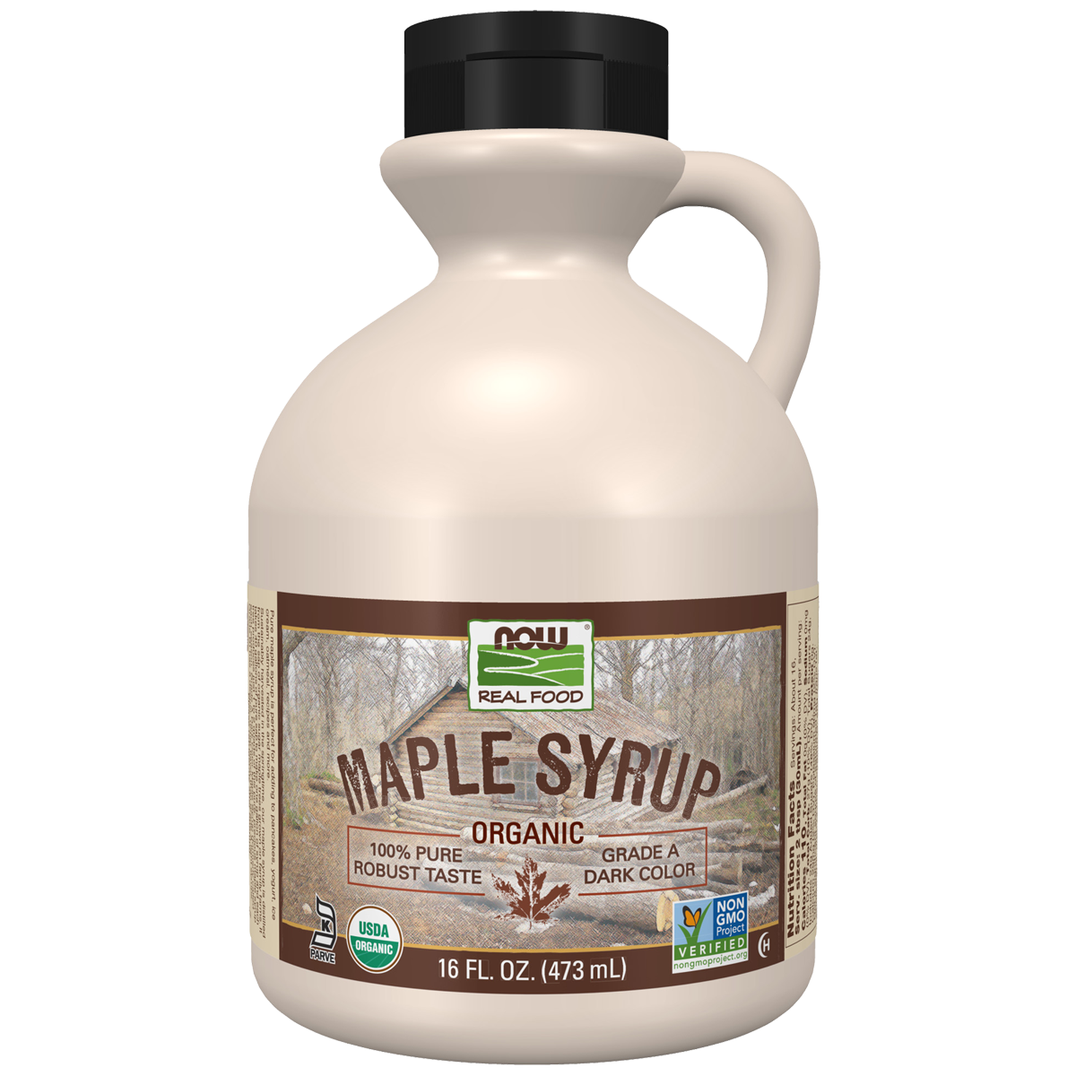 NOW Real Food Organic Maple Syrup Grade A Dark Colour 473ml