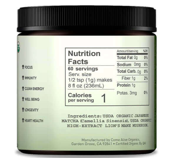 La Republica Matcha with Lion's Mane Extract Powder 60g coffee,daily vitamins,Decafe Coffee,Decafe Instant Mushroom Coffee,Matcha,Matcha with Lion's Mane,Multi vitamins,multivitamins,Mushroom Coffee,Rich in vitamins and minerals,vitamins,Vitamins & Supple