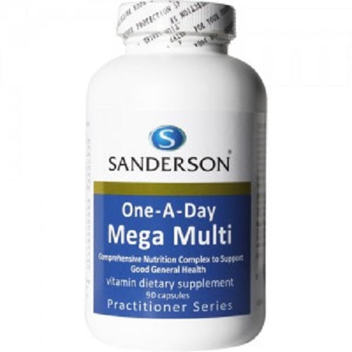Sanderson One-A-Day Mega Multi 90 Capsules - Comprehensive Daily Multivitamin Comprehensive Nutrients,Daily Multivitamin Capsules,Mega Multi Vitamins,optimized,Sanderson One-A-Day