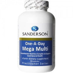 Sanderson One-A-Day Mega Multi 90 Capsules - Comprehensive Daily Multivitamin Comprehensive Nutrients,Daily Multivitamin Capsules,Mega Multi Vitamins,optimized,Sanderson One-A-Day
