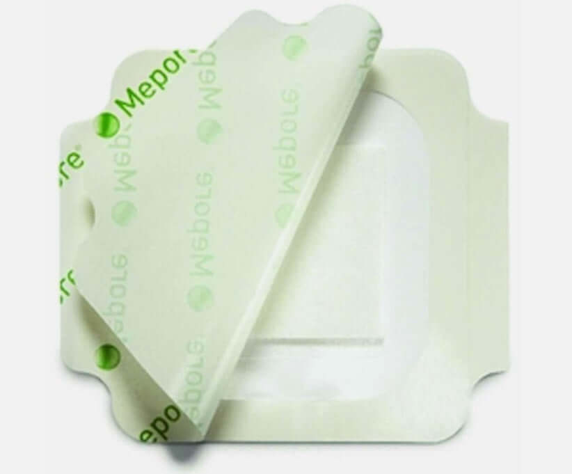 Mepore Film & Pad 9cm x 35cm - BX25 Absorb Wound Fluid,absorbent dressing,adhesive dressing waterproof pad,breathable,breathable transparent ﬁlm,cuts,dressing,dressing tape,Flexible fluid,friction injuries,gentle to the skin,Highly breathable transparent