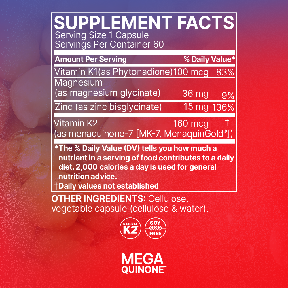 Microbiome Labs MegaQuinone 60 Capsules supplement facts