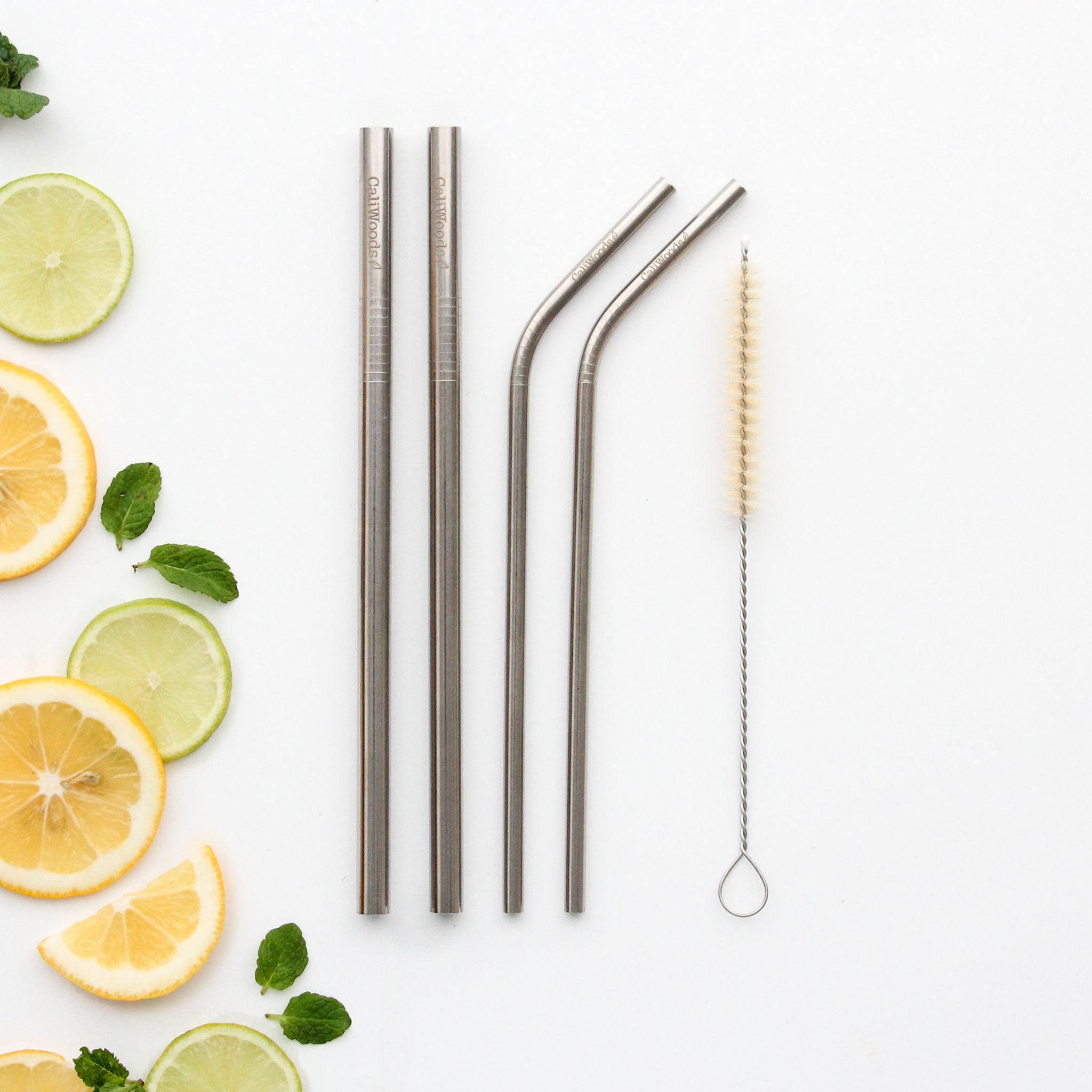 CaliWoods Stainless Steel Straws Mixed Pack x4 image 3