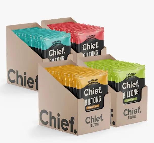 Chief Biltong High Protein Naturally Preserved Beef Snack (12x30g)