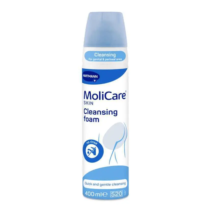 MoliCare Skin Cleansing Foam 400ml Acid mantle,Convenient use,Creatine,Dermatologically tested,Detergent-free,Gentle cleansing,issues,Mild formula,molicare,MoliCare Skin Cleansing Foam 400ml,Natural ingredients,No water required,Odour control,Patented odo