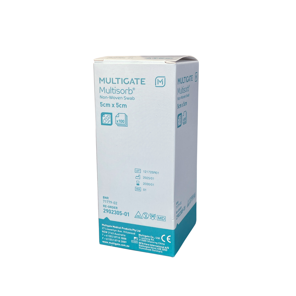 Multisorb Gauze Swabs Non Sterile - Pkt 100