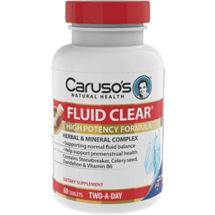 Caruso's Fluid Clear 60 Tablets - Health Solutions Caruso's Fluid Clear 60 Tablets - Health Solutions,issues