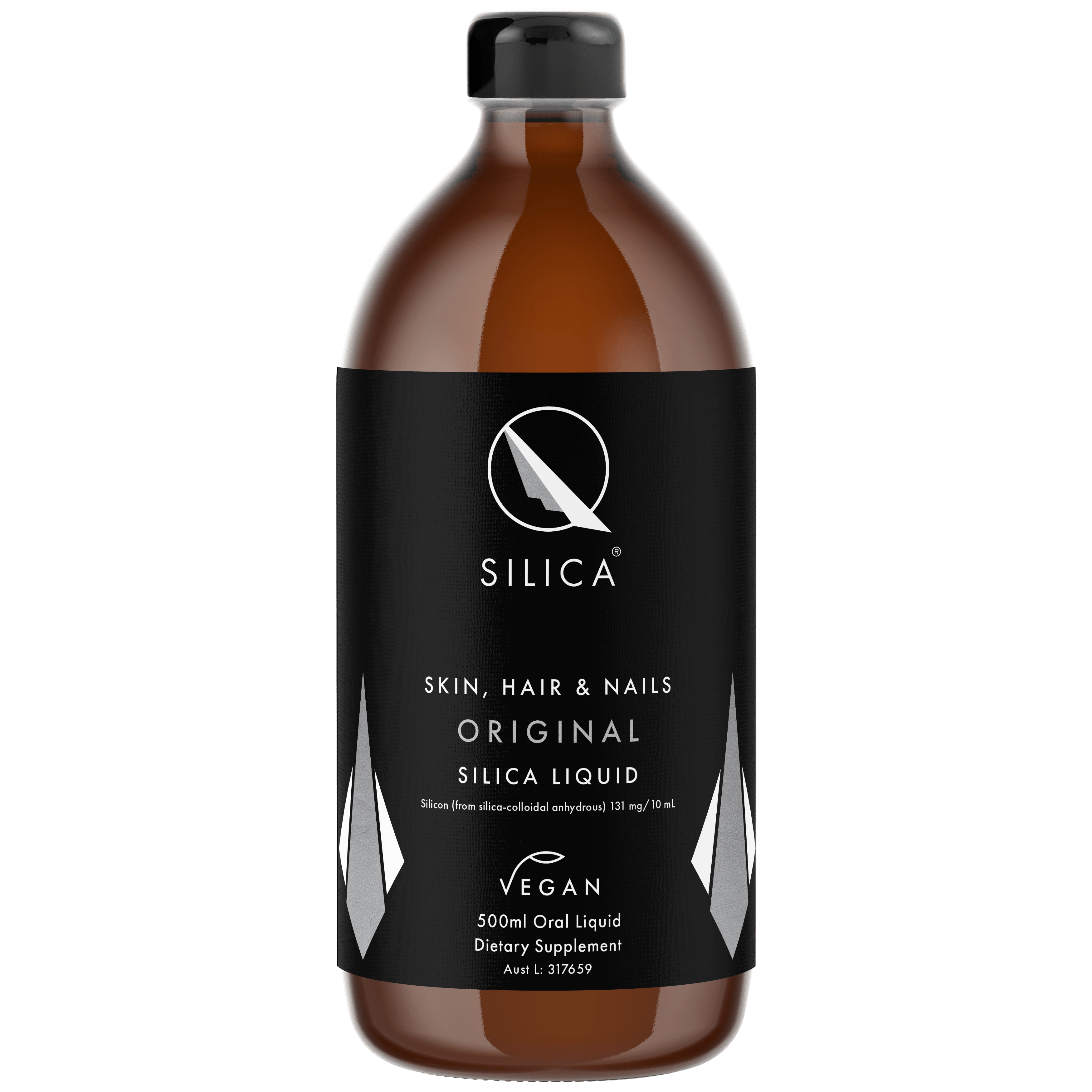 Qsilica Colloidal Silica Hair Skin Nail Oral Liquid (Gel) 500ml