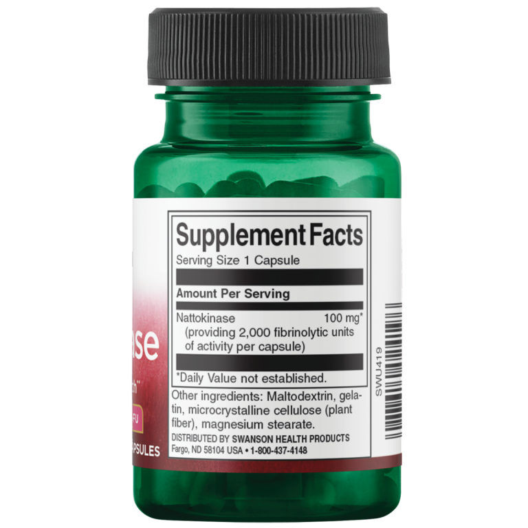 Swanson Nattokinase 2,000 FU 30 Caps Supports Circulation Supplement