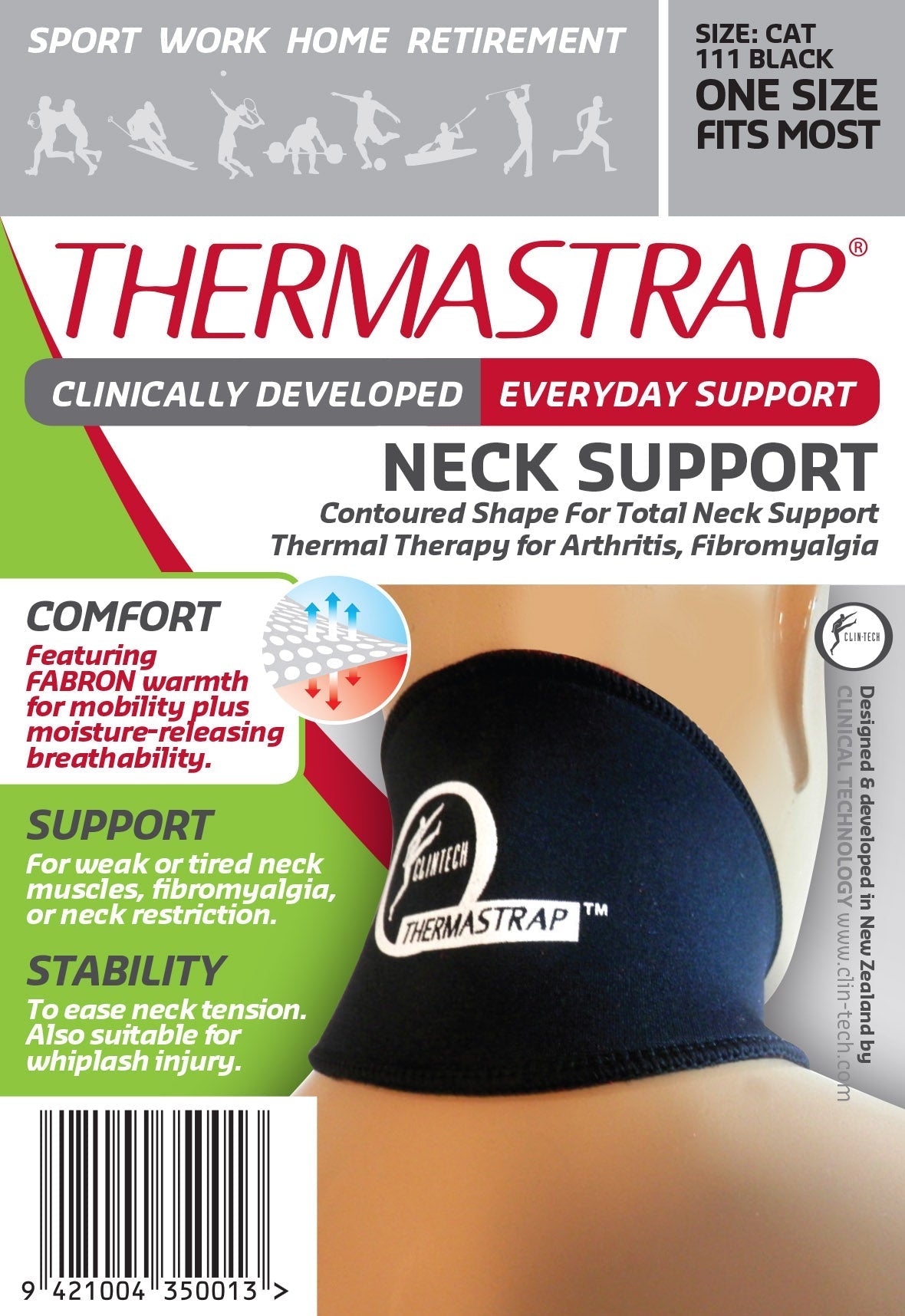Thermastrap Neck Support Adjustable Velcro System Neck Support,issues,neck pain,neck support,Thermastrap Neck Support