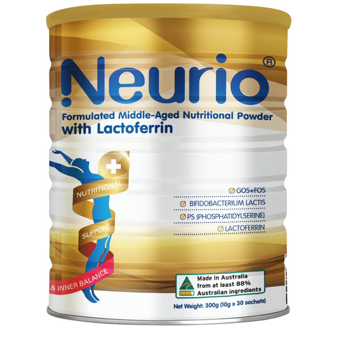Neurio Formulated Middle-Aged Nutritional Powder 10g*30s [Expiration Date 2026/07] immune Plus,issues,Lactoferrin Immune Plus,Milk Powder,Milk Powder Sachets