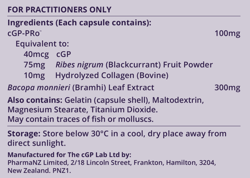 Neuro Support suggested use and ingredients