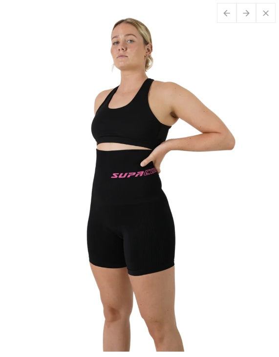 Allcare Supacore Compression Shorts High Waist - Post Partum And Sports Recovery Black (NINA)