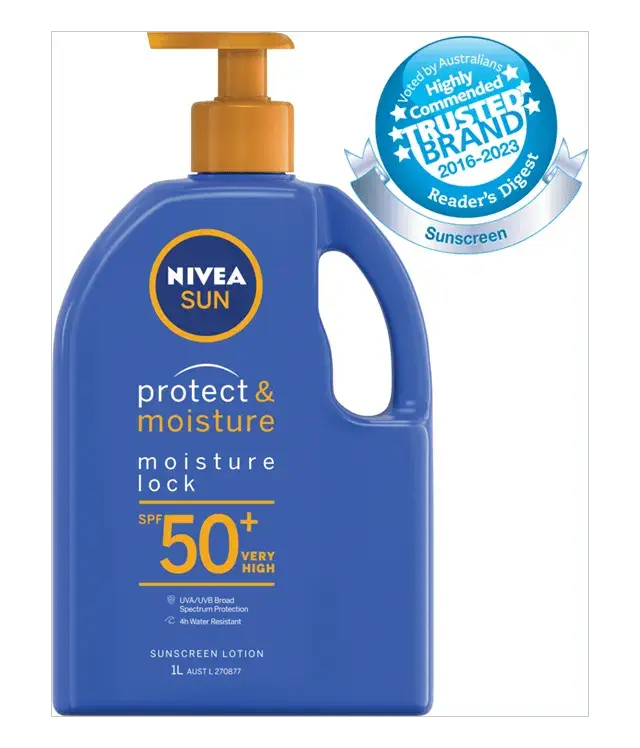 NIVEA Sun Protect and Moisture Lotion SPF50+ Moisturizes Skin Sunscreen Lotion 100ml