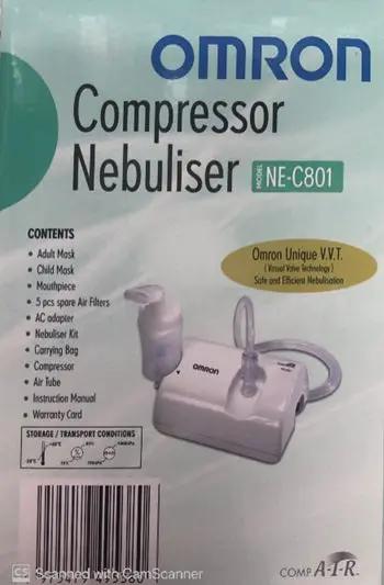 Omron NEC 801 Nebuliser Efficient Respiratory Relief Nebuliser System Compact Tabletop