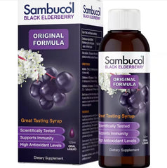 Sambucol Syrup Black Elderberry Immune120ml Berry Flavour Oral Liquid,Great Tasting Syrup,High Antioxidant,immune booster,issues,Supports Immunity