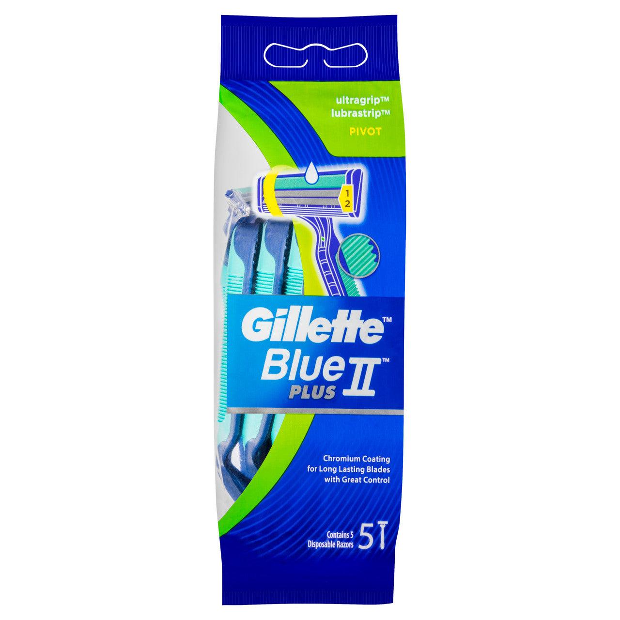 Gillette Blue II Pivot 5 Disposable Razors - DominionRoadPharmacy