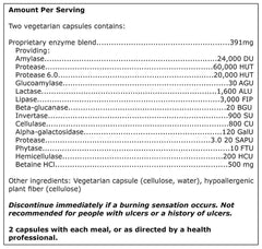 Pure Encapsulations Digestive Enzymes Ultra with Betaine HCI 90 capsules