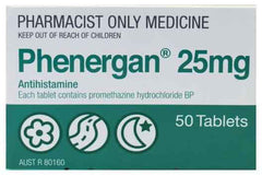Phenergan 25mg - 50 Tablets (Pharmacist Only Medicine) allergic,dry skin,dry skin cream,hayfever,itchy dry skin,itchy skin,Natural skin care,Phenergan,Phenergan 25mg,sensitive skin,skin,skin care,skin health,very dry skin