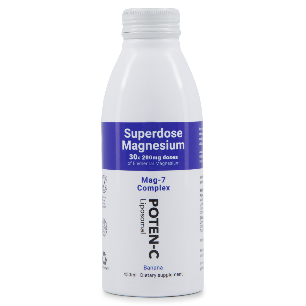 Poten-C Superdose Liposomal Magnesium 200mg Mag-7 Complex Advanced liposomes,issues,Liposomal Magnesium,magnesium,Poten-C,Poten-C Superdose Liposomal Magnesium,Poten-C Superdose Liposomal Vitamin C