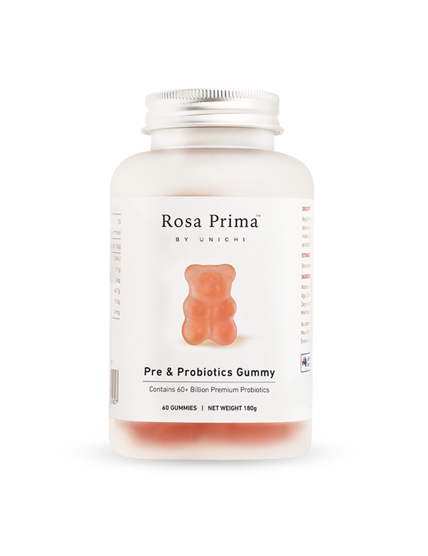 Rosa Prima’s Pre & Probiotics Gummy By UNICHI 60 Gummies 32 billion probiotics,50 billion probiotics,adult gummies,cheaper than bargain chemist,cheaper than chemist warehouse,cheaper than Health NZ,cheaper than NZ healthstore,cheaper than pharmacy direct,