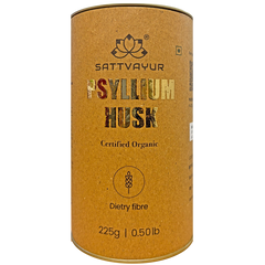 Sattvayur Organic Psyllium Husk 225g – Soluble Fibre for Gut & Digestive Health