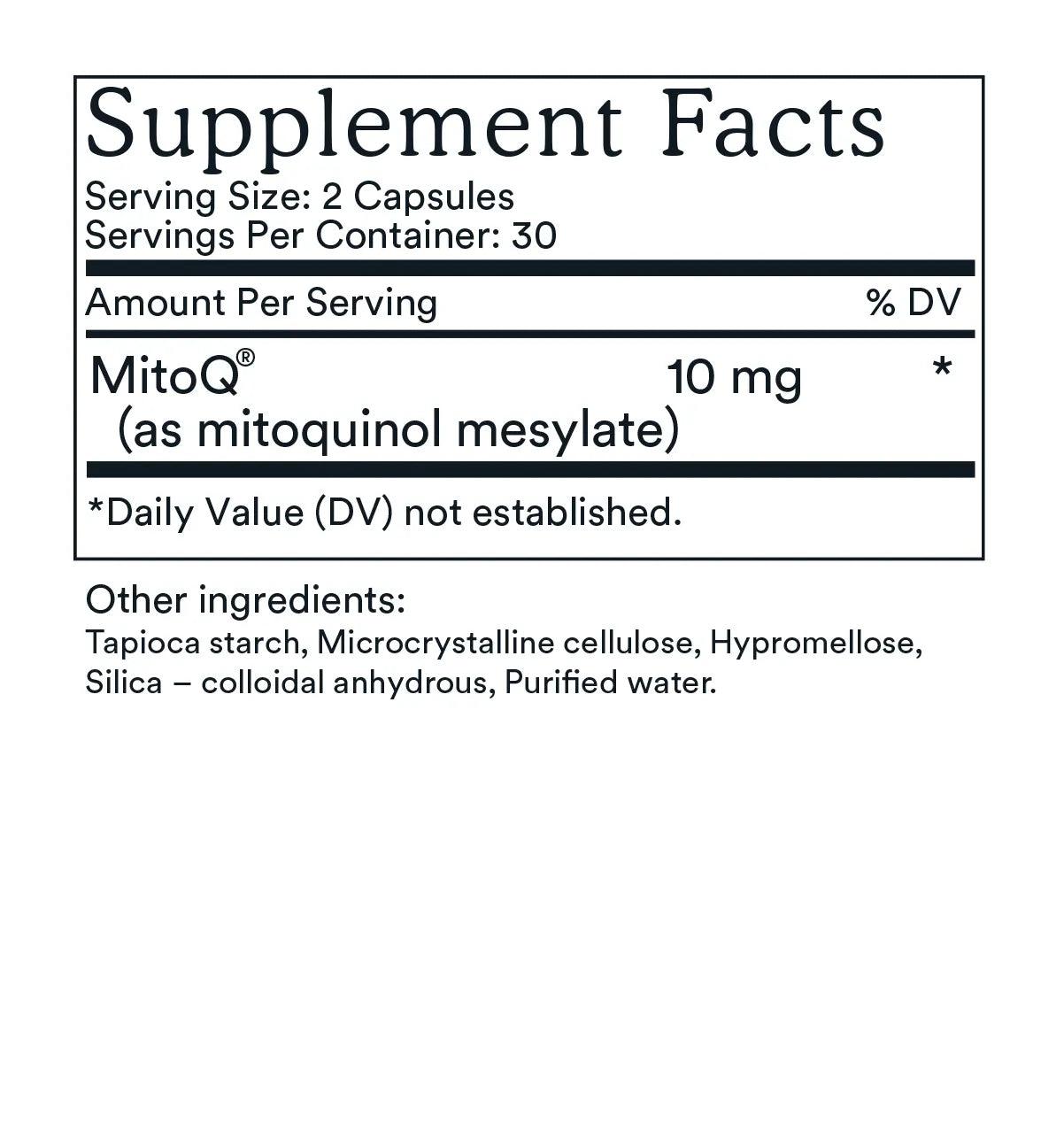MitoQ Pure Anti Aging 5 mg 60 Capsules