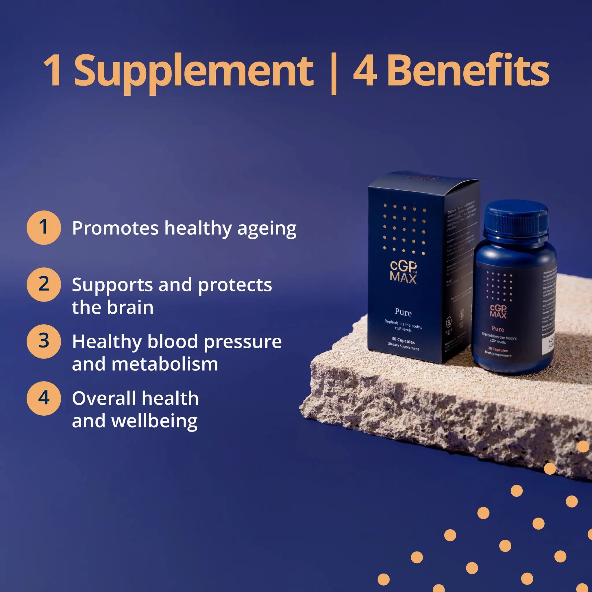 cGPMAX Pure Cognitive Support for Brain Health and Daily Wellness Dietary Supplement (30 Capsules)