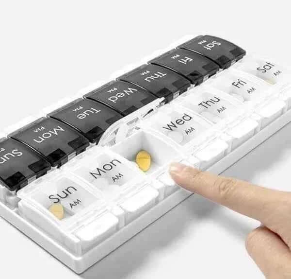 Allied Medical Push Button AM/PM 7 days Pill Dispenser 7 days Pill Dispenser,Pill Dispenser,Push Button AM/PM 7 days Pill Dispenser,Push Button Pill Dispenser