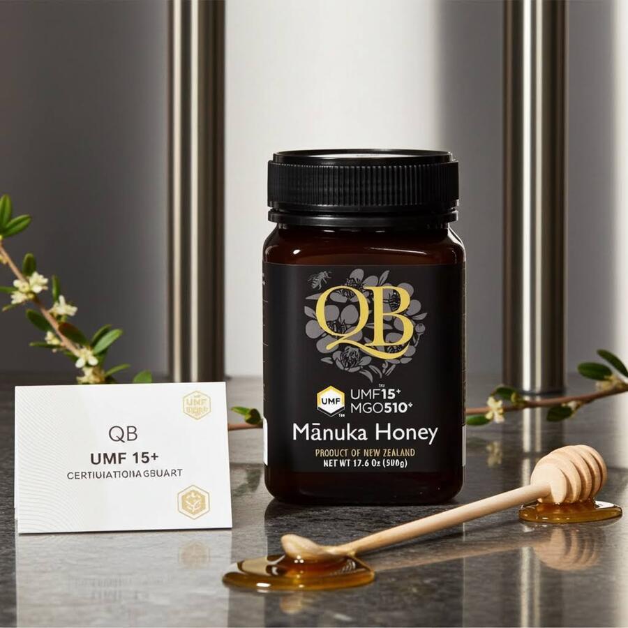 QB Manuka Honey Immune Support Antibacterial Premium Pure New Zealand Grown Honey