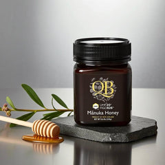 QB Manuka Honey UMF 20+ Immune Support And Natural Antibacterial Honey From New Zealand (250g)
