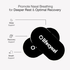 Life Cykel Mouth Tape 30 Pack Supports Nasal Breathing For Better Sleep And Restful Night